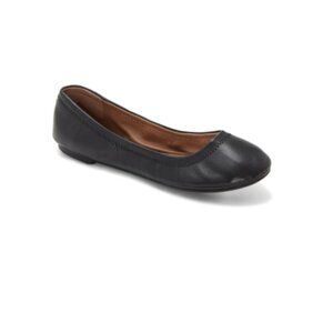 Lucky Brand Black Leather Ballet Flats